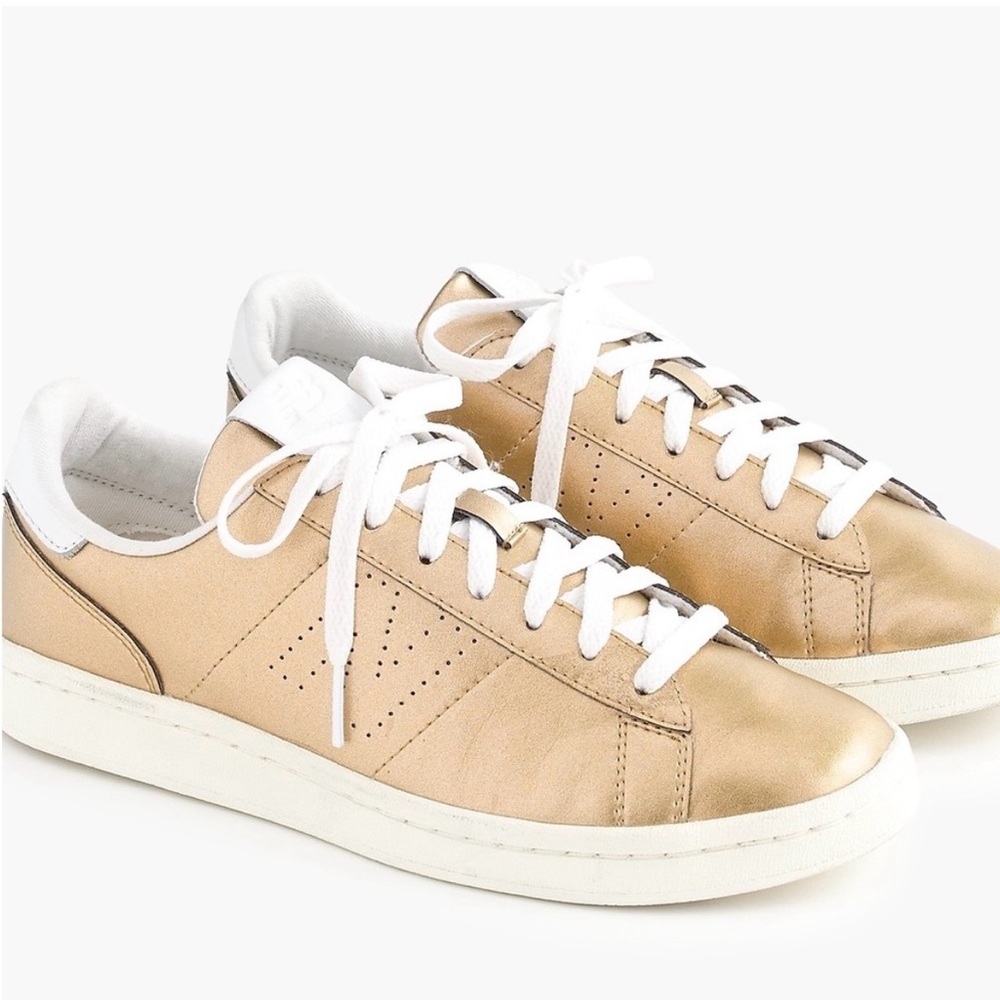 New Balance 791 J Crew Leather
Court Gold Metallic Shoe Size 9